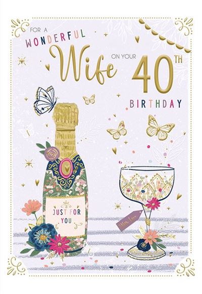 ICG Wife 40th Birthday Card – The Card Shop Hexham